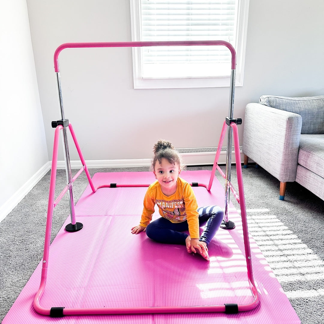 Foldable Gymnastics Bar with Mat
