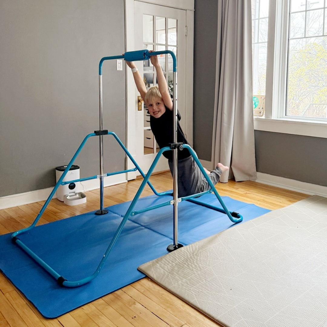 Foldable Gymnastics Bar with Mat