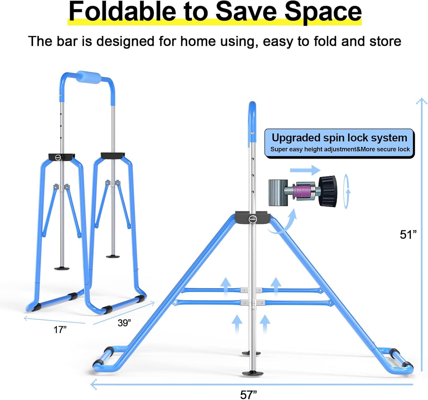 Height Adjustable Training Bar for Home