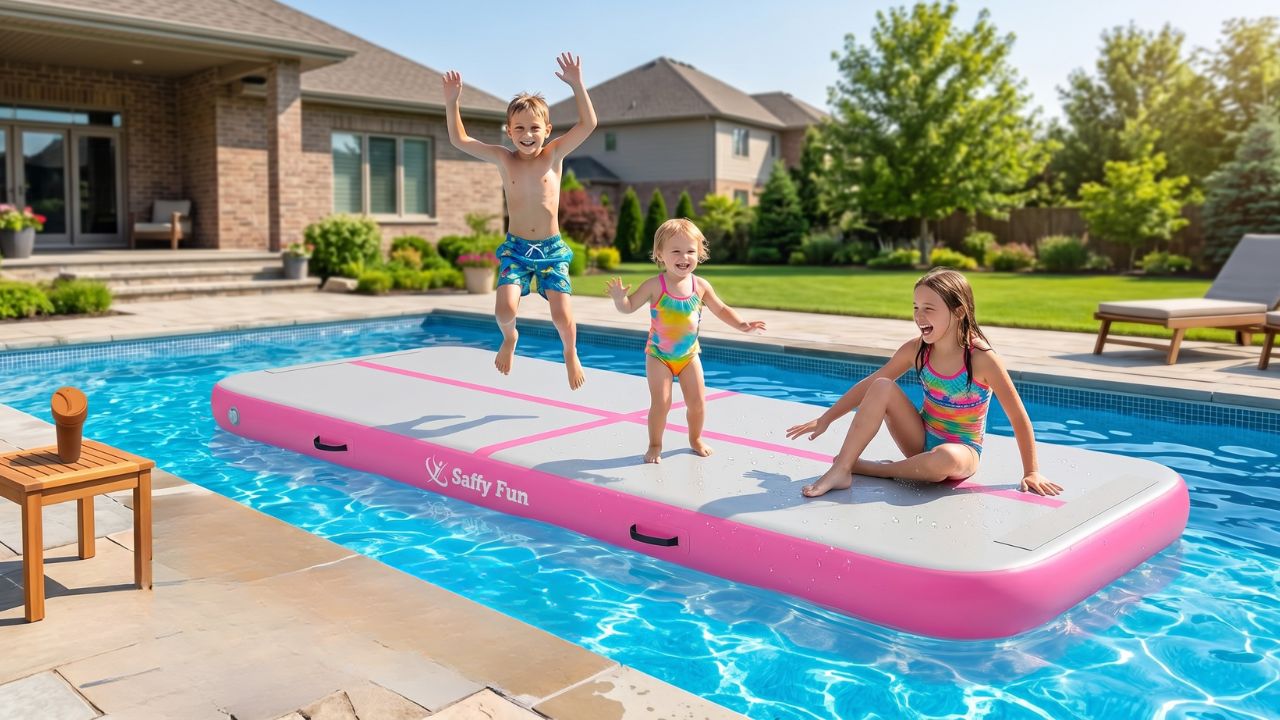gymnastics in the swimming pool
