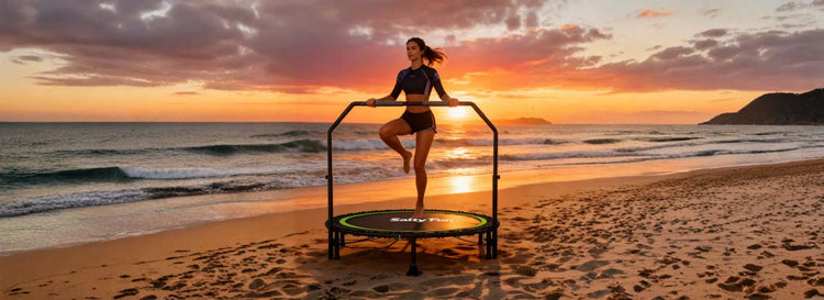 Saflyfun Silent Bungee Rebounder for Adult Fitness with Handlebar