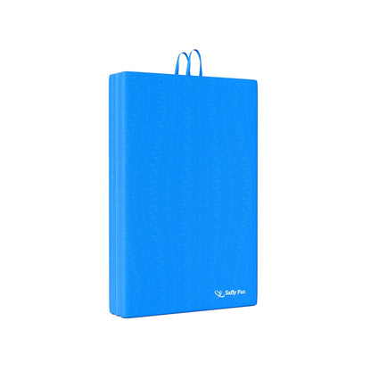 blue Gymnastics Mat for Home Tri-Folding