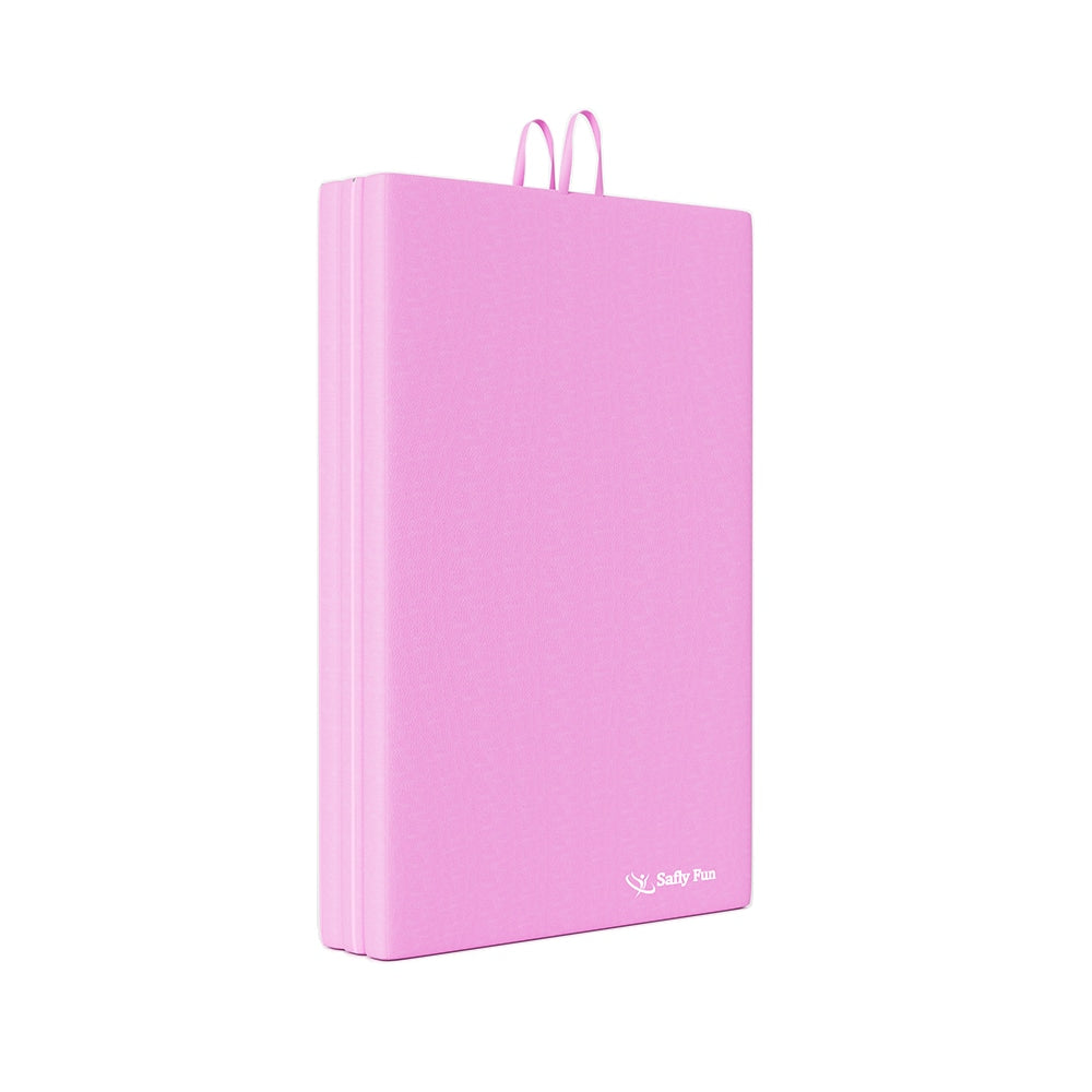 Gymnastics Mat for Home Tri-Folding pink