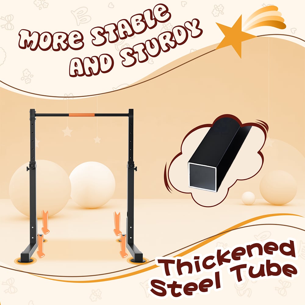 Horizontal Bar Gymnastics Adjustable Mini Kip Bar for Kids