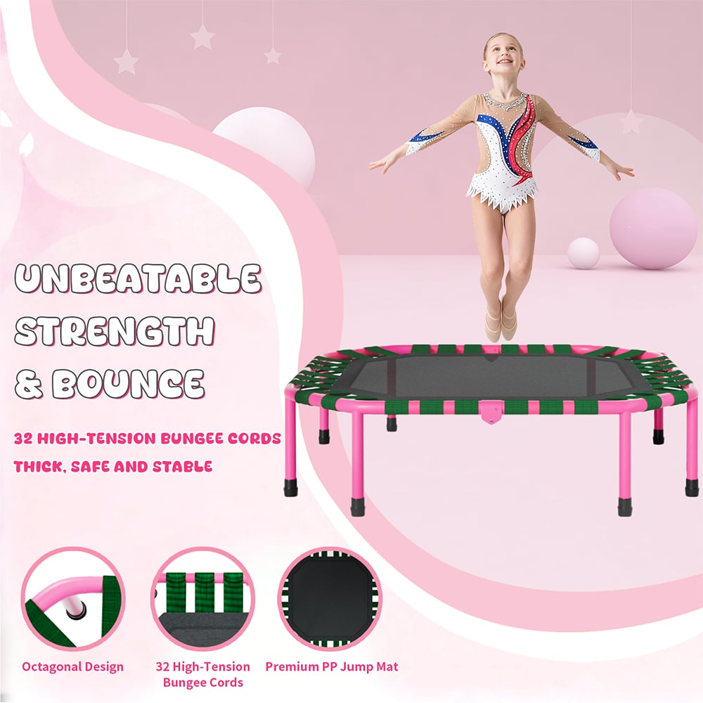 Foldable Gymnastics Bar with Mini Trampoline - Saflyfun