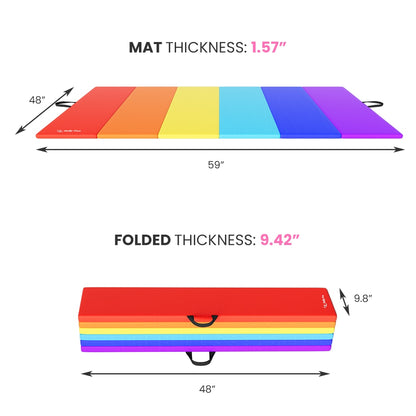 folding gym mat dimensions