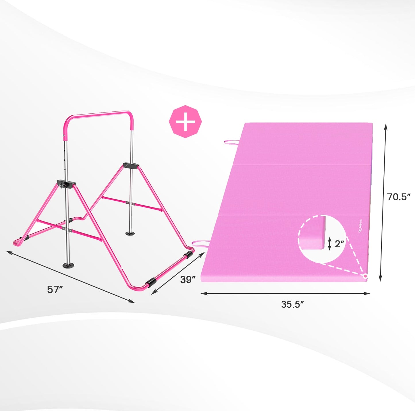 Foldable Gymnastic Bar for Kids