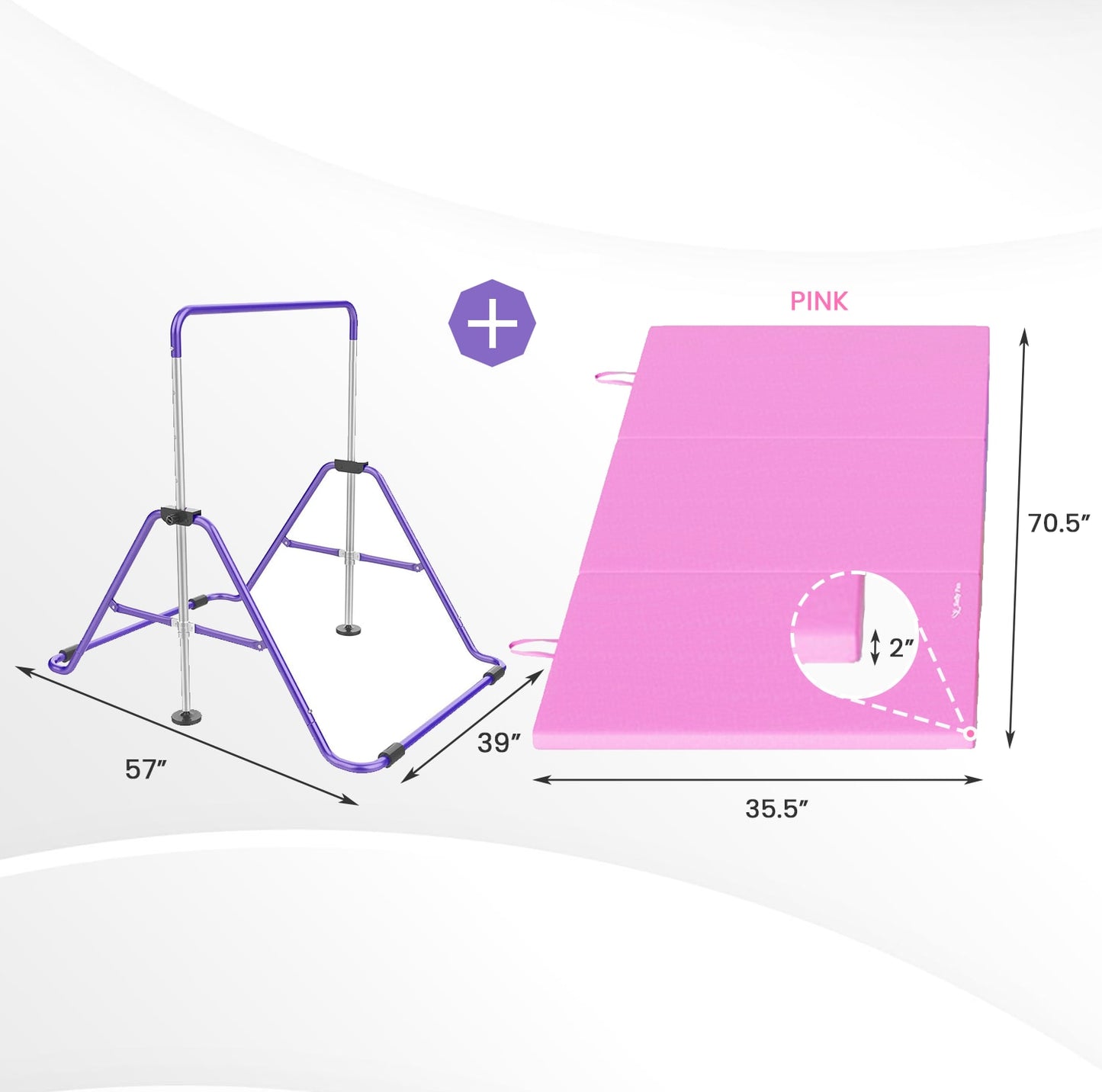 Foldable Gymnastic Bar for Kids